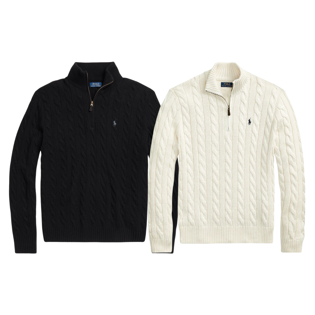 ᏒⅬ® Wol-Cashmere Kabeltrui 1+1